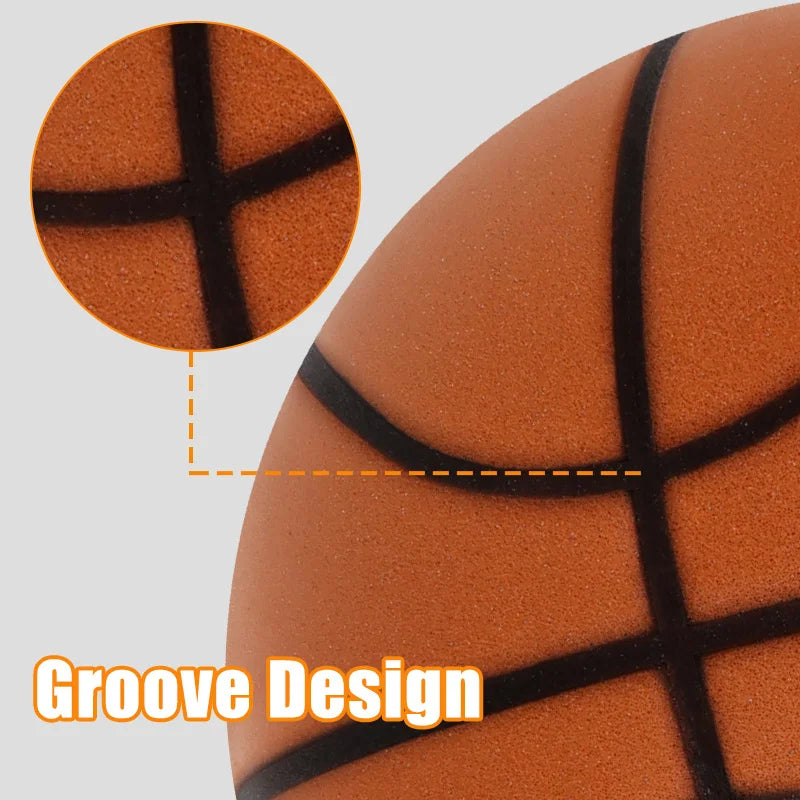 Silent Basketball – Size 7 PU Foam Quiet Indoor Dribble Ball, No Noise, No Pump Needed