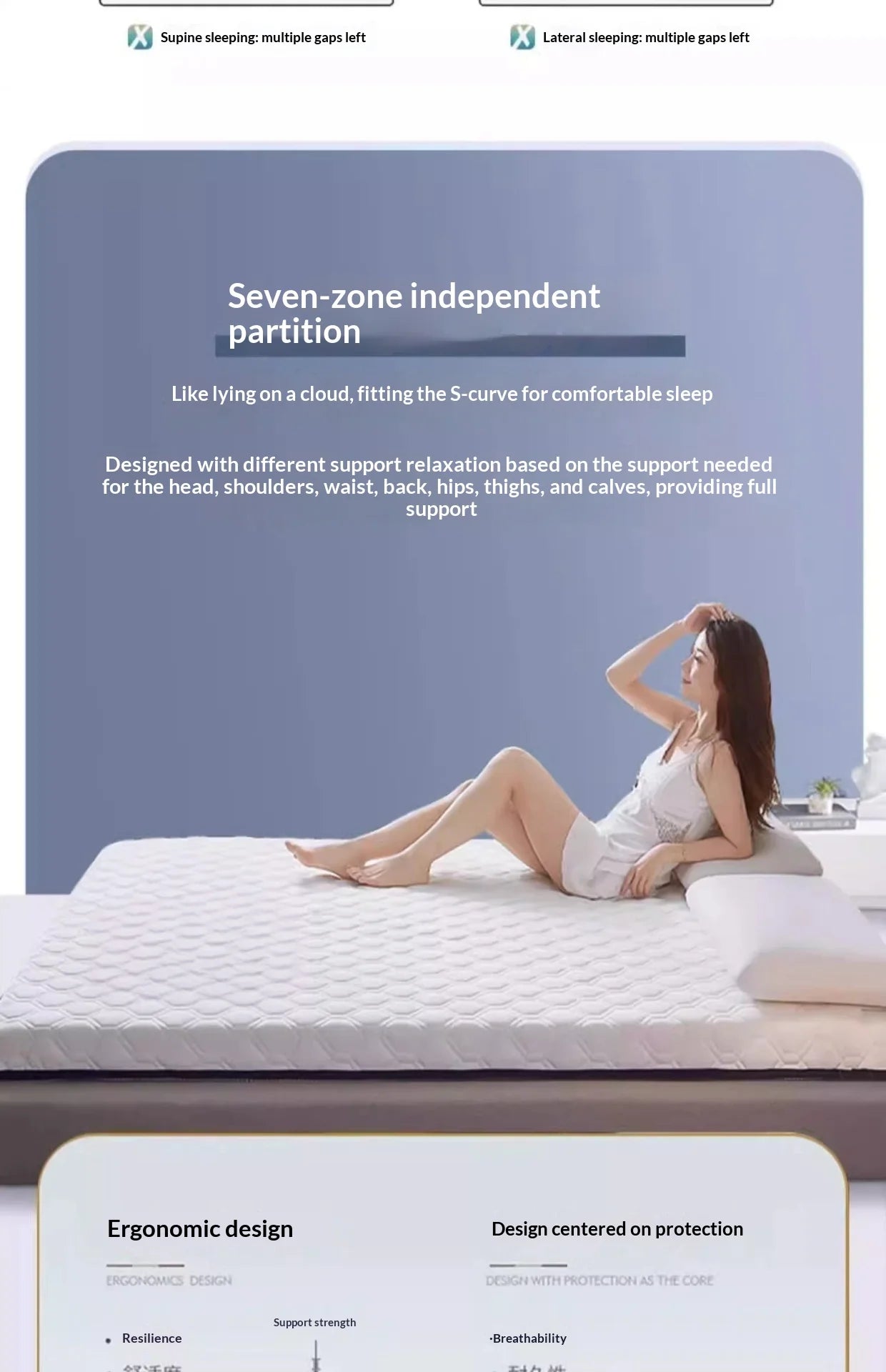 Premium Latex Mattress Topper – Thick Foldable Tatami Futon Pad, Dorm & Home, Multiple Sizes