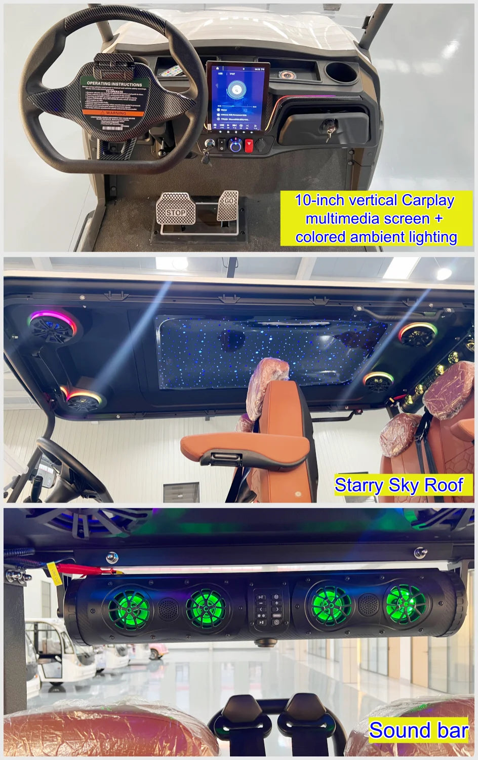 2026 Latest Solar Panel Charging Customized Off-Road 60V 4KW/5KW Outdoor Hunting Car Legal Electric Golf Cart