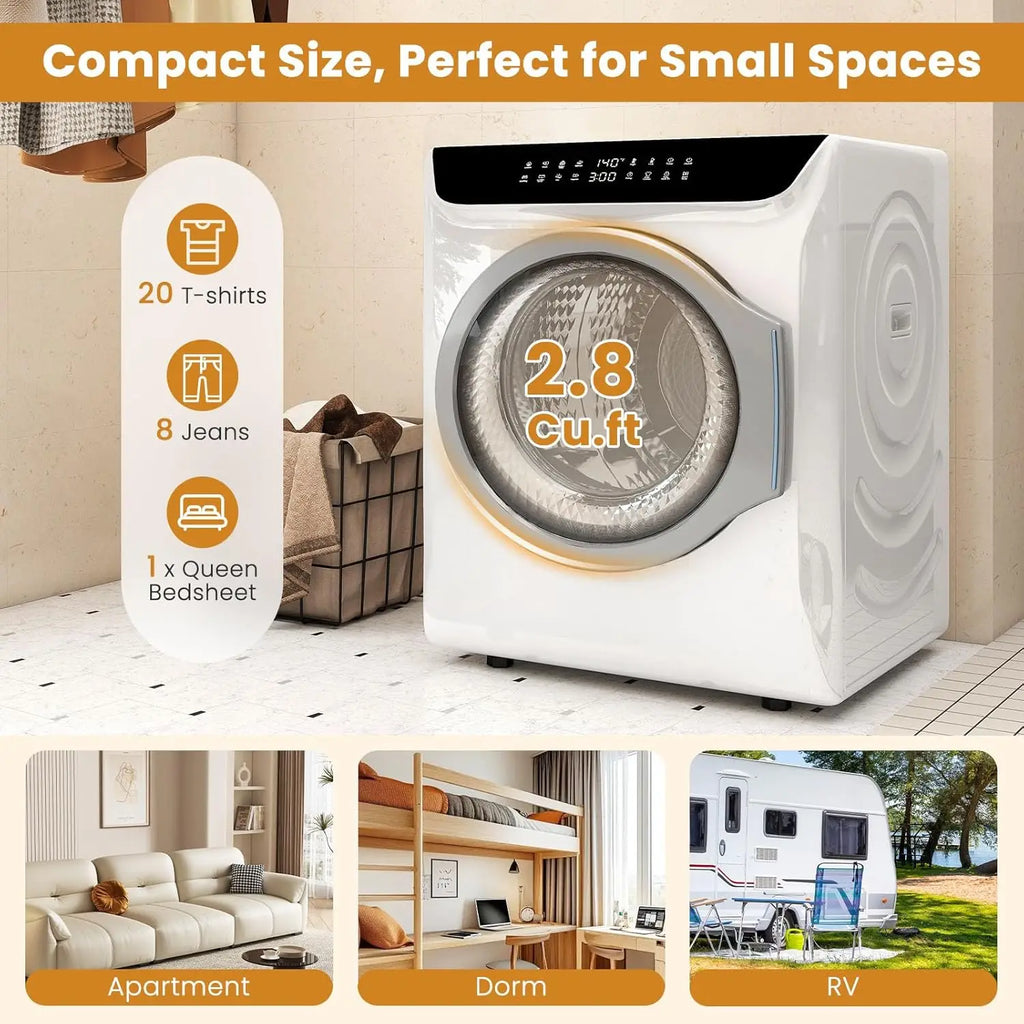 Portable Washer and Dryer Combo Set, 2.8 CU. FT. Portable Clothes Dryers with Boot Dryer, 28 lbs Fully Automatic, Customized