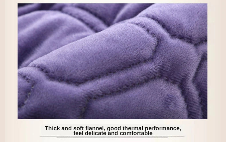 Velvet Quilted Bed Cover Blanket – Solid Color Anti-Slip Bedspread, King & Queen, 270x230cm