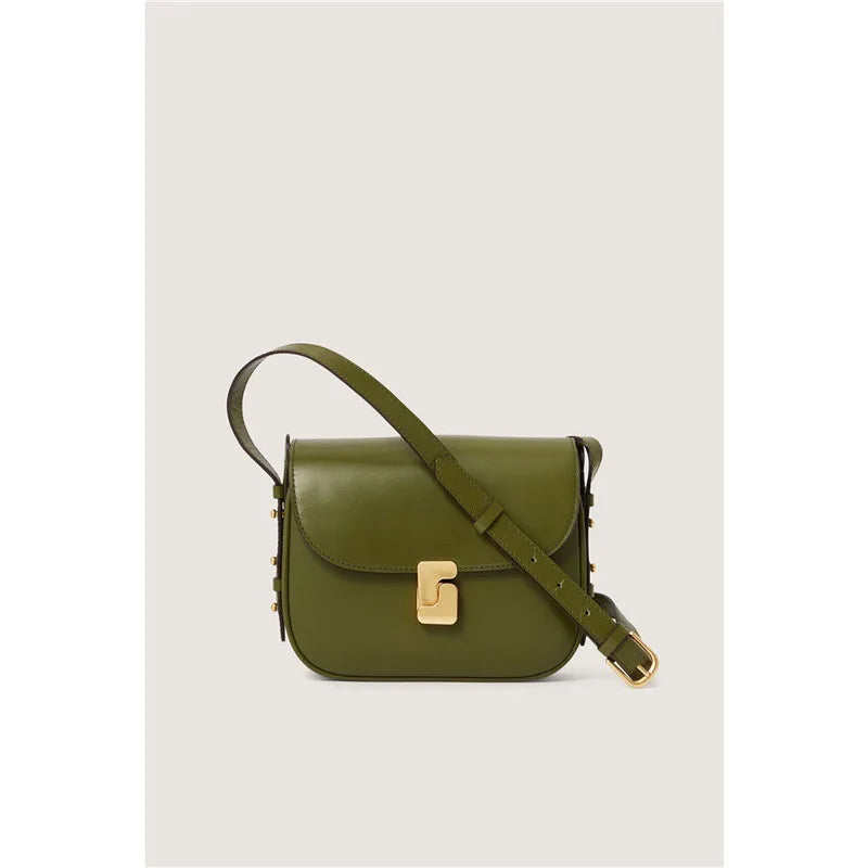 Tofu Square Crossbody Satchel – Luxury PU Leather Small Shoulder Bag for Women
