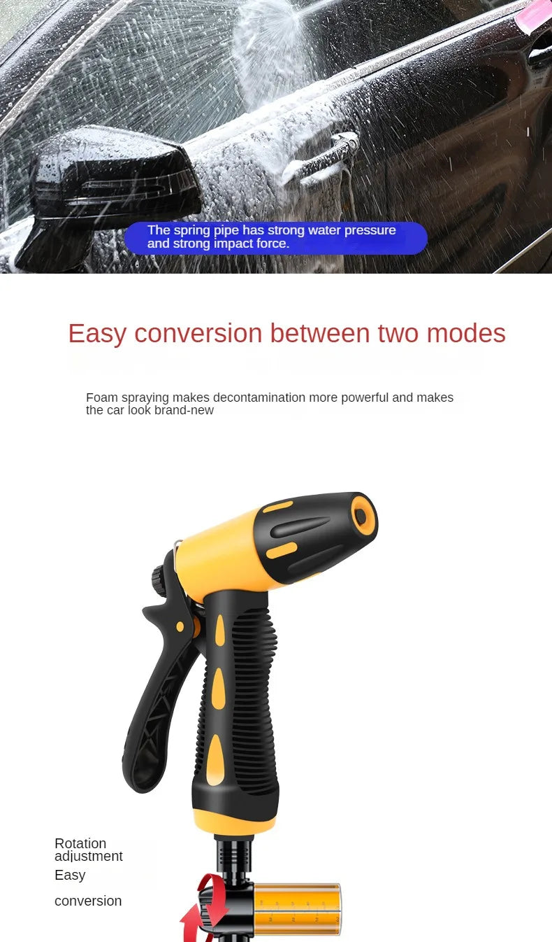 Telescopic High-Pressure Extension Hose Car Washing Tool Set – 10m or 20m for Pressure Cleaners