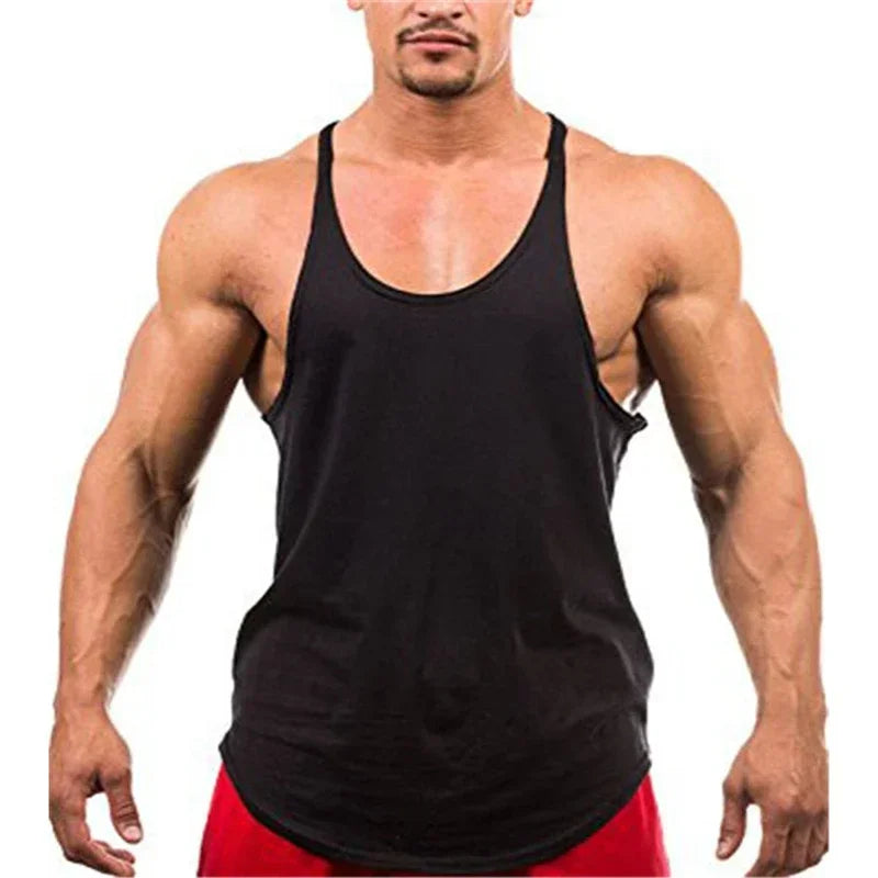 Men's Sleeveless Gym Stringer Tank Top — Bodybuilding Training Vest