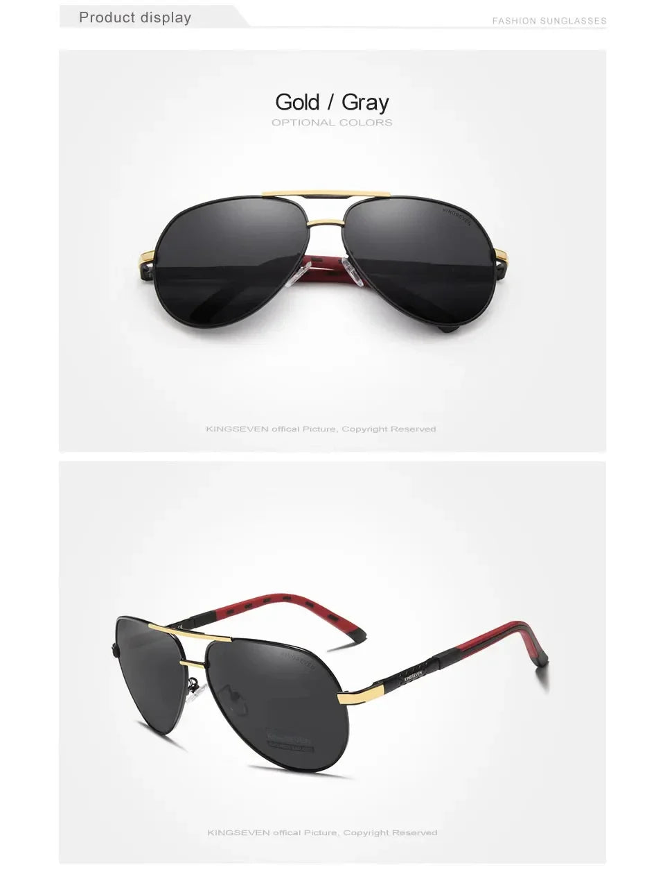 KINGSEVEN Men's Vintage Aluminum Polarized Sunglasses | Coating Lens Driving Eyewear for Men & Women