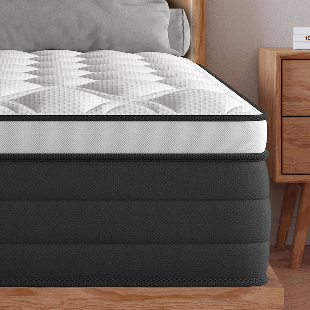 Hotel Sleep at Home — 12"/14" Gel Memory Foam Hybrid Pocket Spring Mattress | Medium Firm, Motion Isolation, Twin to King