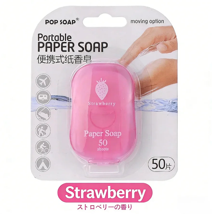 Quick-Dissolving Soap Paper Sheets – Portable Plant Extract Hand Soap for Home & Outdoor