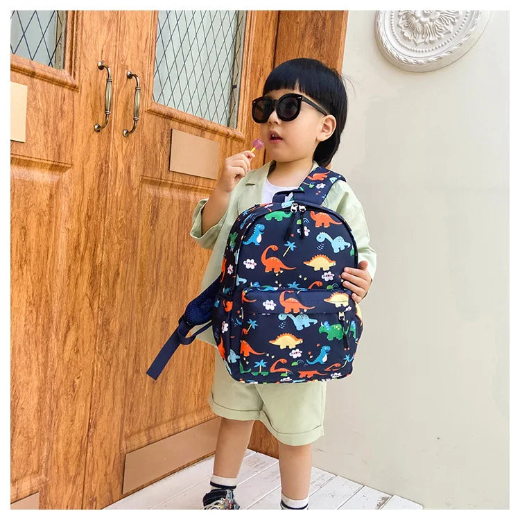 Dinosaur Print Backpack – Kids Kindergarten School Bag
