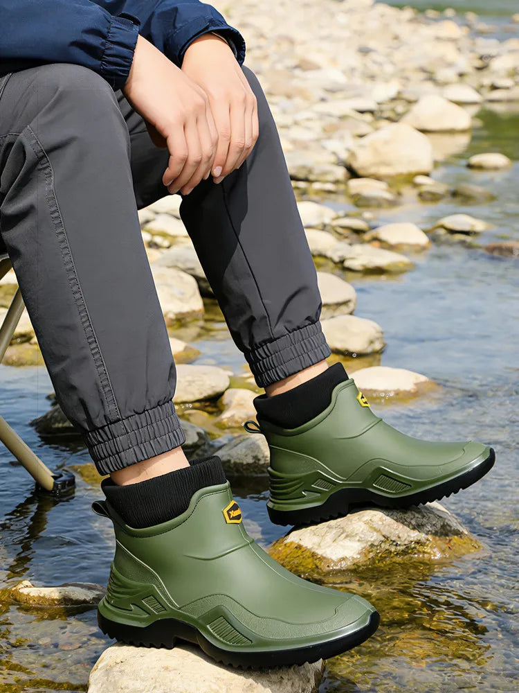 Men's Plush-Lined EVA Rain Boots