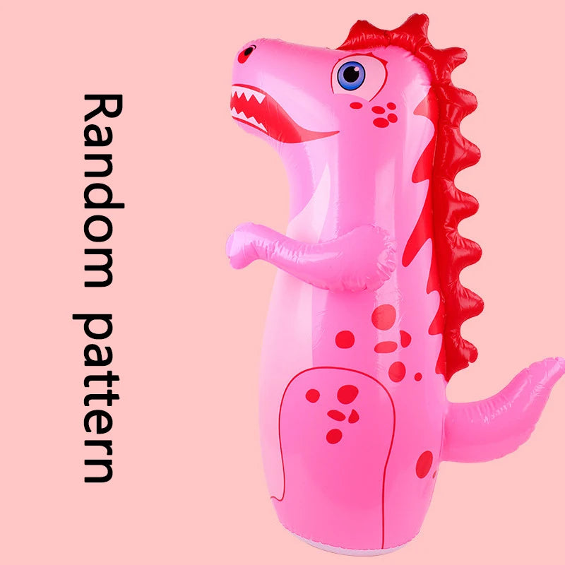 90cm Inflatable Tumbler Boxing Punching Bag for Kids – Dinosaur Standing Bop Bag, CE Certified, Ages 3+