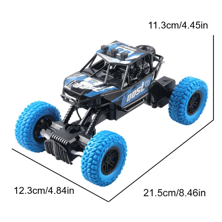 RC Car with Colorful Flashing Lights & Rubber Wheels – Off-Road Climbing Toy for Kids