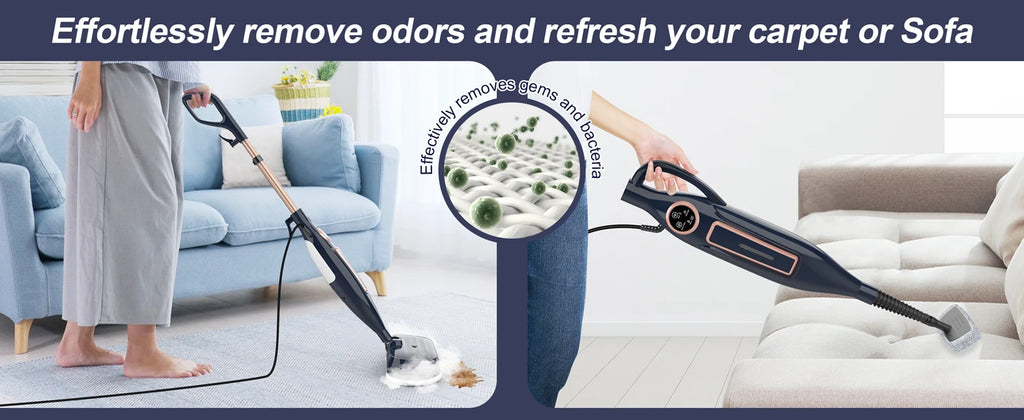Steam Mop Cleaner with Rotating Mop Pad — 10-in-1, 1300W, 3 Steam Modes, Spin Scrubbing