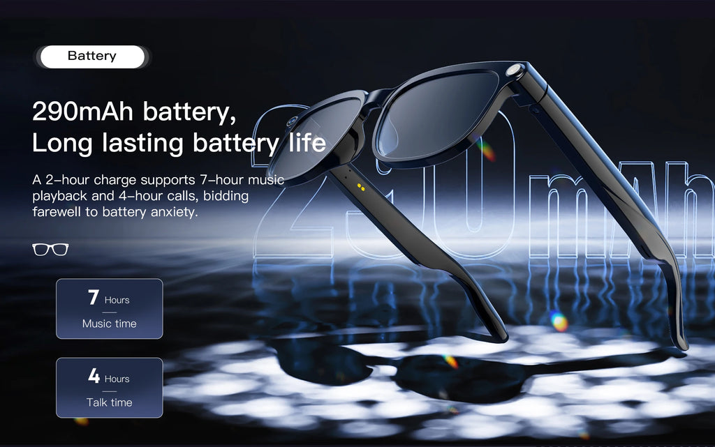 4K 8MP AI Smart Glasses — HD Camera, 150+ Language Translation, ChatGPT, WiFi & Bluetooth Calling