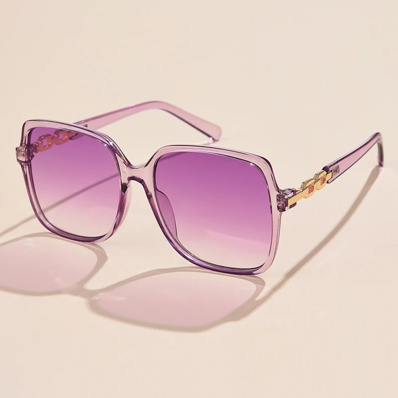 Women's Fashion Square Cycling Sunglasses | Big Frame Colorful Gradient Outdoor Shades