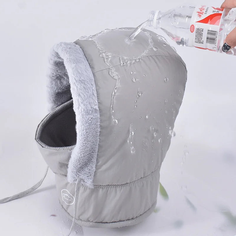 Plush Winter Balaclava Hood with Face and Neck Cover