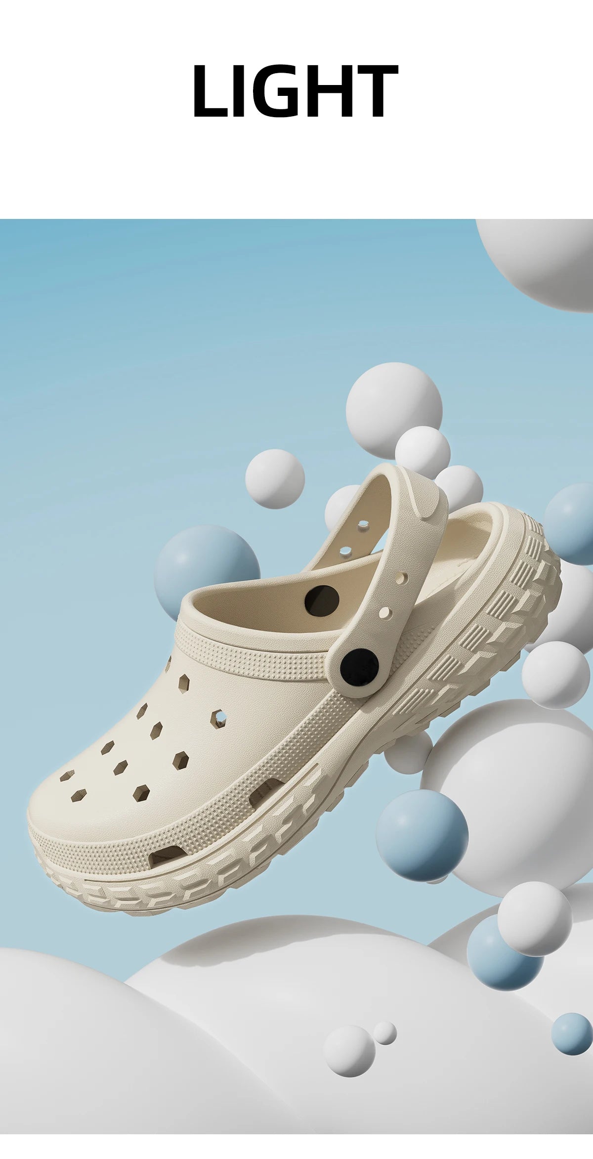 Unisex Closed-Toe Hole Shoes – Non-Slip Thick Soft Sole Beach Sandals