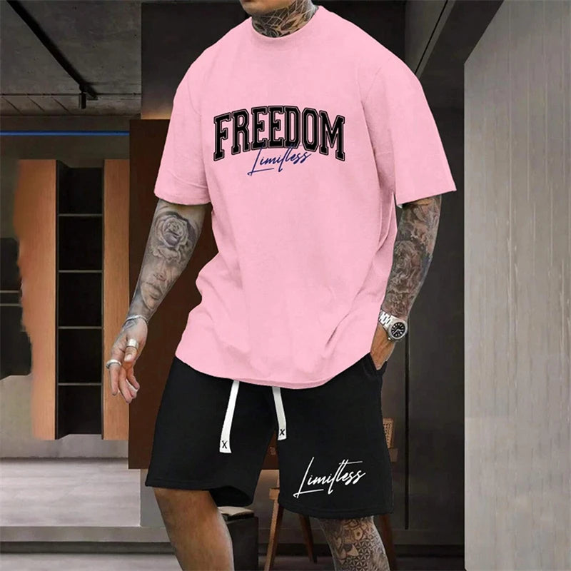 Men's Basketball Sport Outdoor Leisure Set – Loose Comfortable Holiday Casual Suit (Up to 6XL)