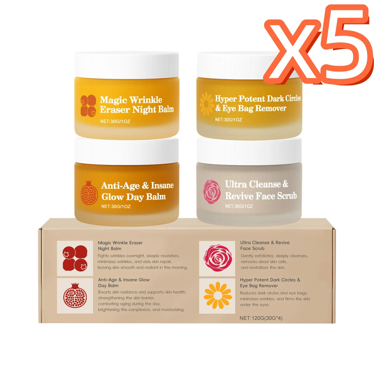 Day & Night Skincare Set – 4-Piece Brightening Barrier Repair Combo