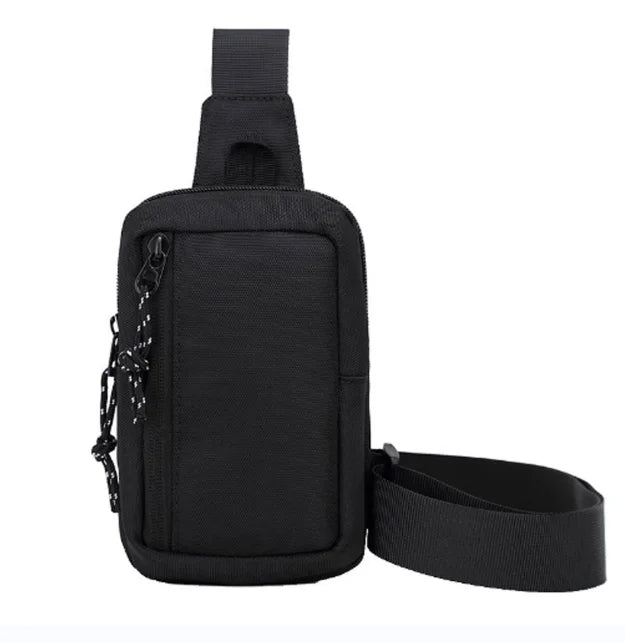 Men's Canvas Mini Crossbody Satchel Bag – Casual Waist Chest Shoulder Messenger Bag