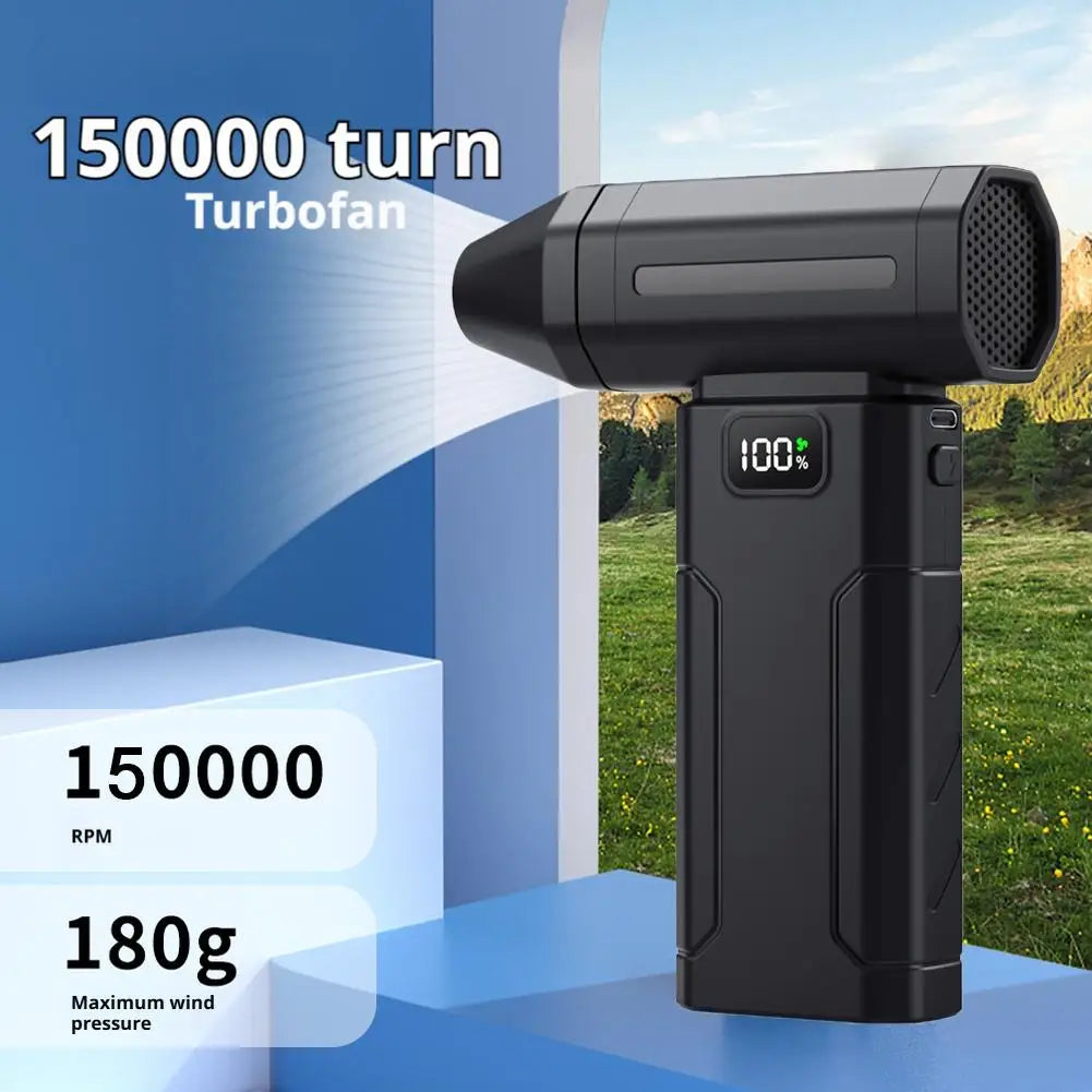 X8 Brushless Turbo Jet Fan Blower — 150,000 RPM Portable Electric Air Blower & Dust Cleaner, 5 Speeds