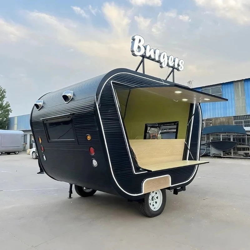 Durable Aluminum Food Cart — Mobile Dining Trolley for Outdoor Catering Events