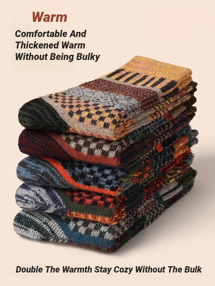 Men's Retro Winter Knit Socks