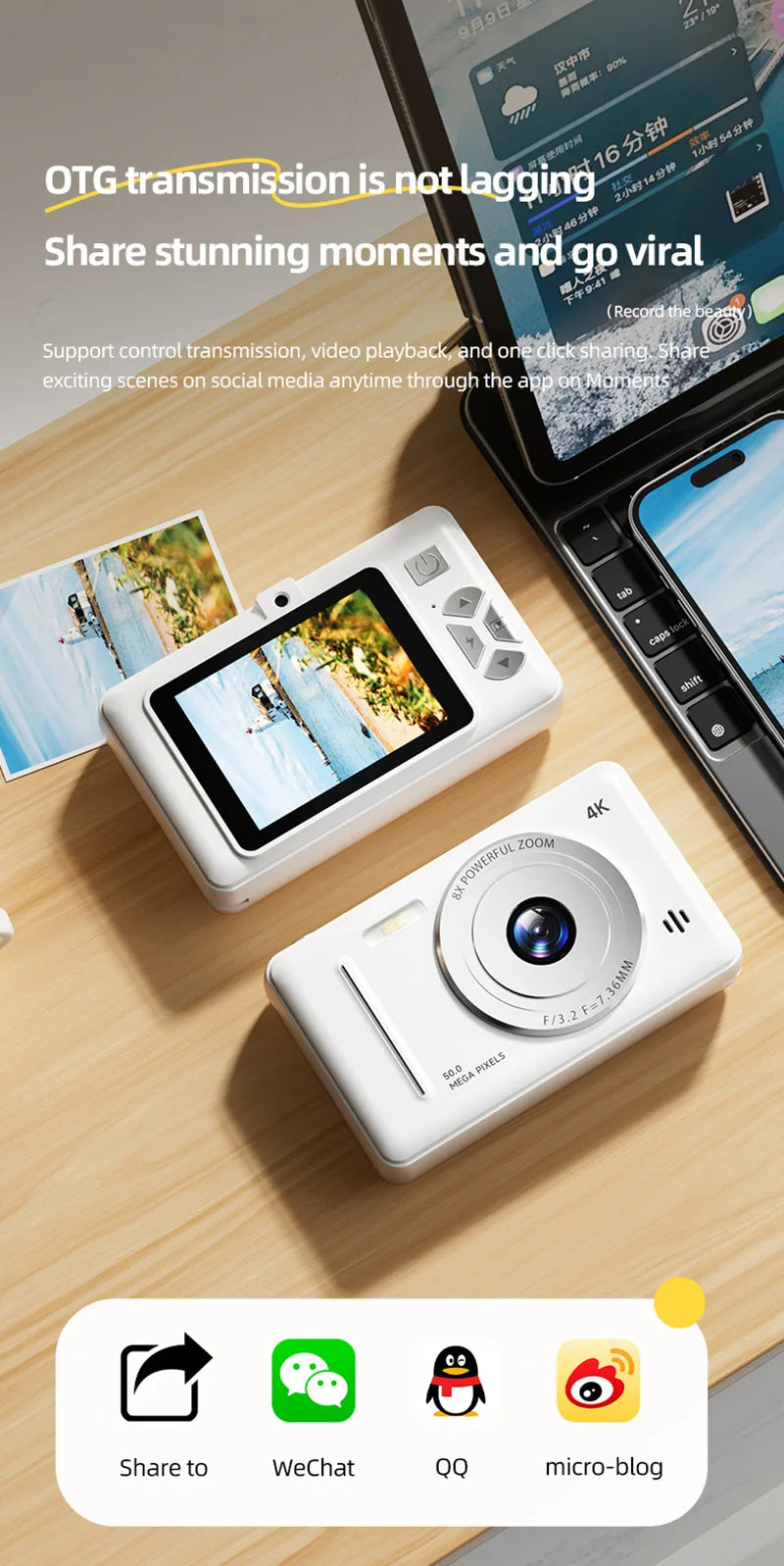Retro Digital Camera with SD Card Storage