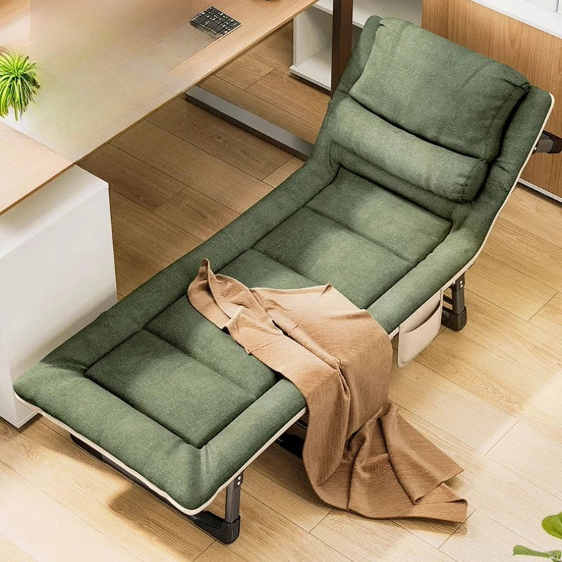 Upholstered Folding Bed with Mattress – Modern Single Lounge Sleeping Bed, Home Furniture