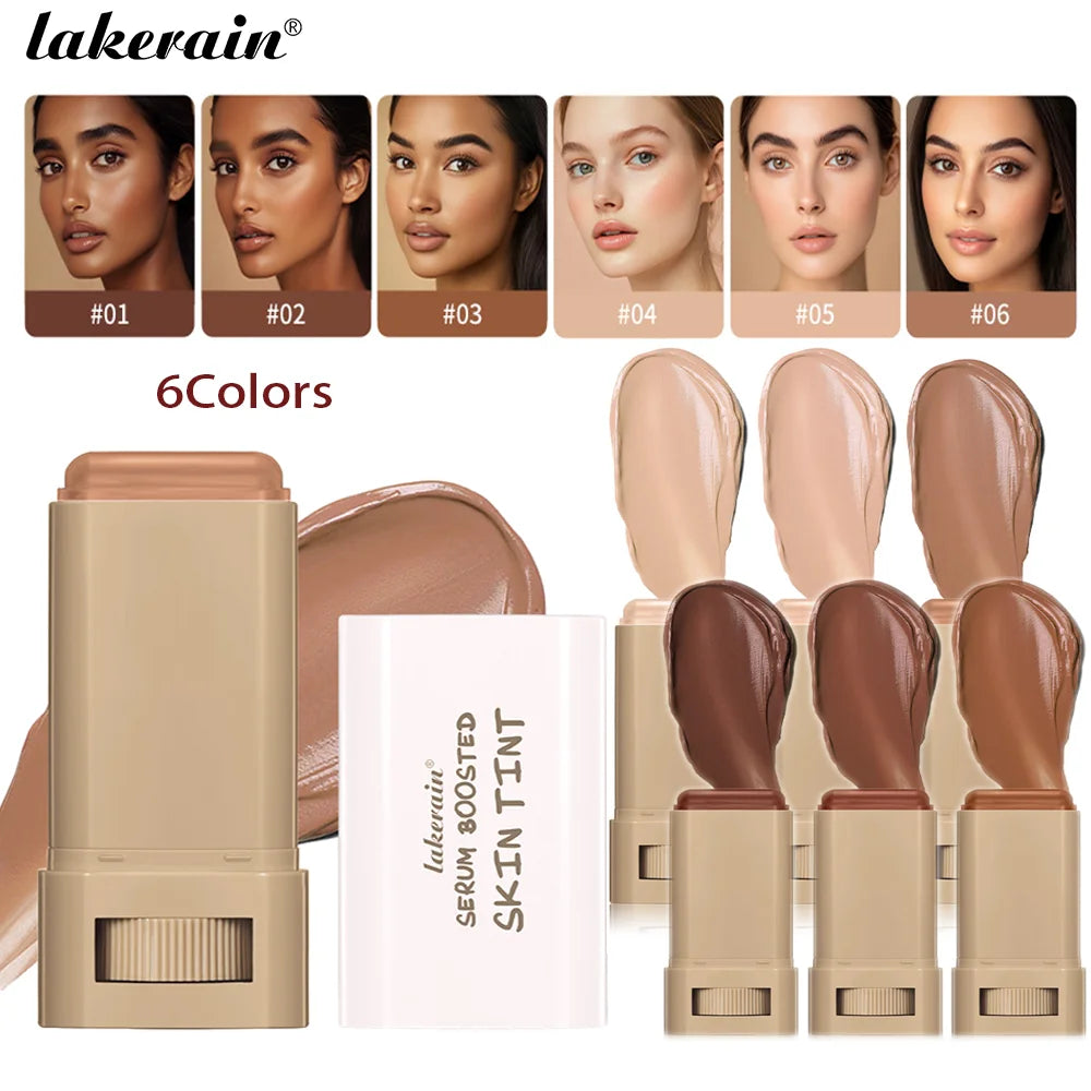 Skin Tint Foundation Stick — Waterproof Nourishing Tinted Serum Contour Balm