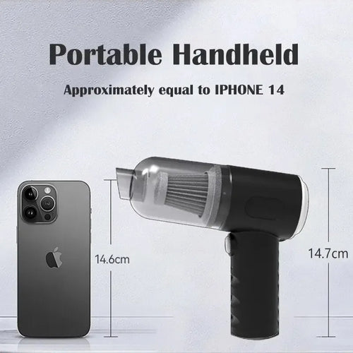 9000Pa Wireless Car Vacuum Cleaner — USB Charging, Wet & Dry, 1200mAh Portable