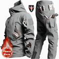 Men's Waterproof Soft Shell Tactical Jacket & Fleece Cargo Pants Set – Outdoor Hiking 5XL 6XL