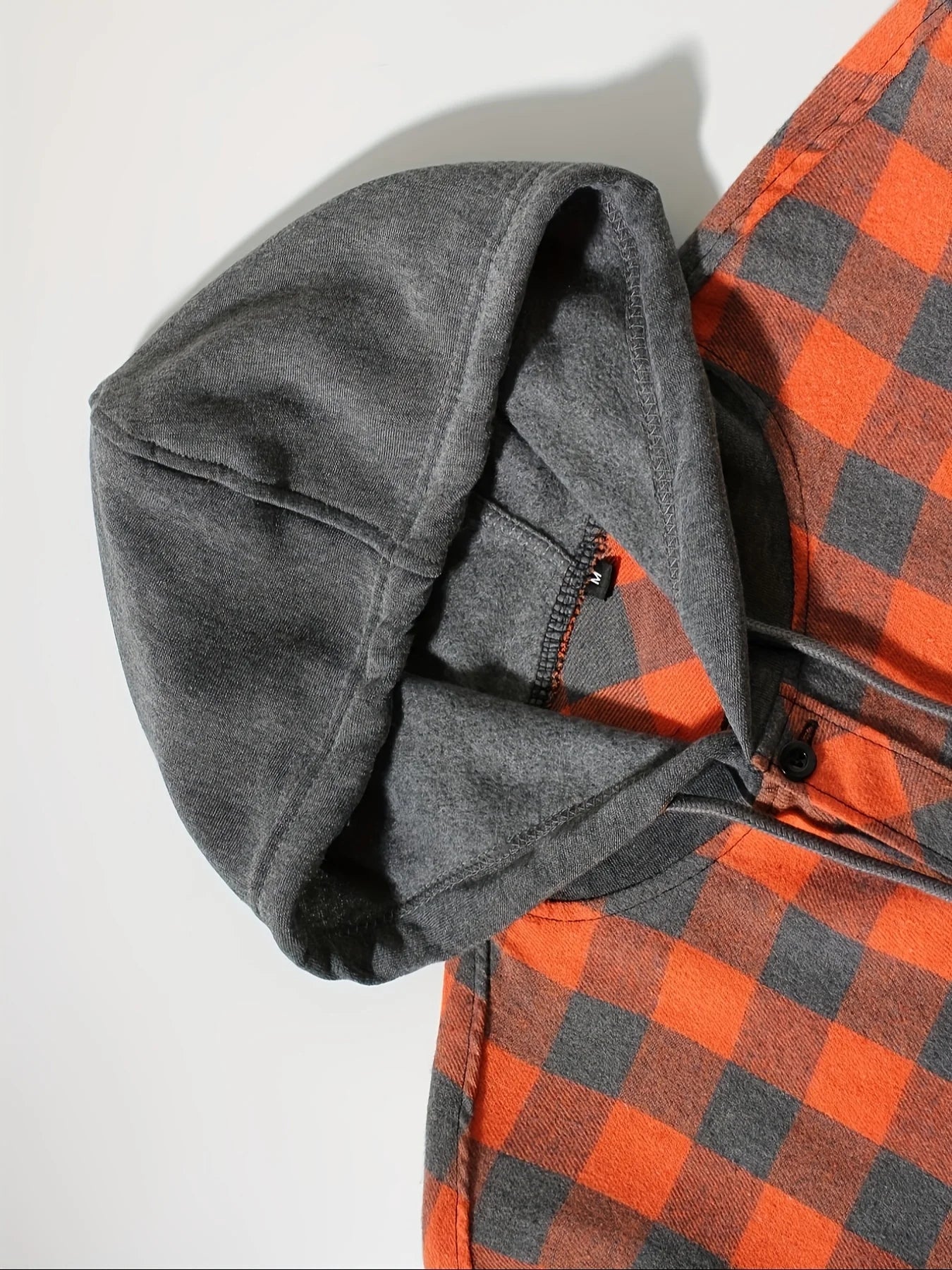 Men's Plaid Hooded Long Sleeve Shirt — Casual Flannel-Style Shirt Jacket