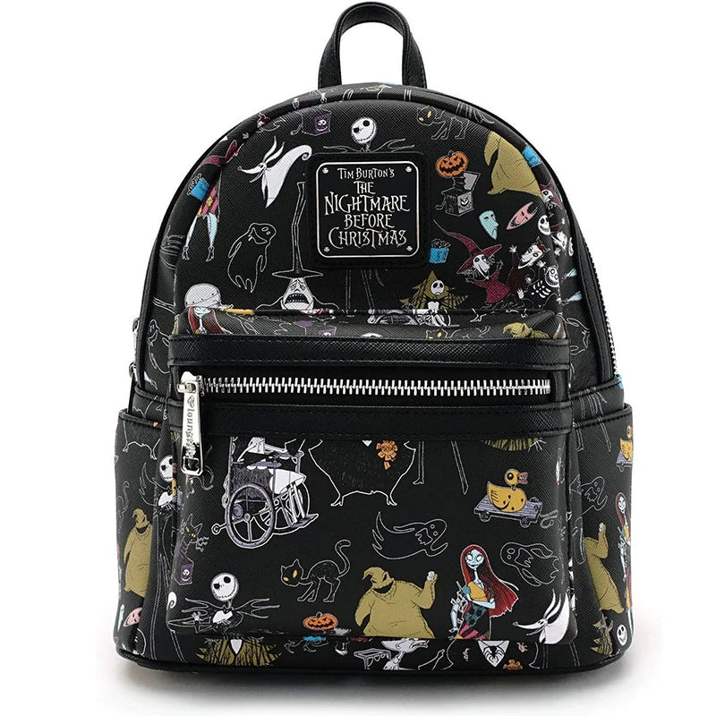 Nightmare Before Christmas Jack Pumpkin Glow Anime Backpack – Cartoon Character Bag for Women & Students
