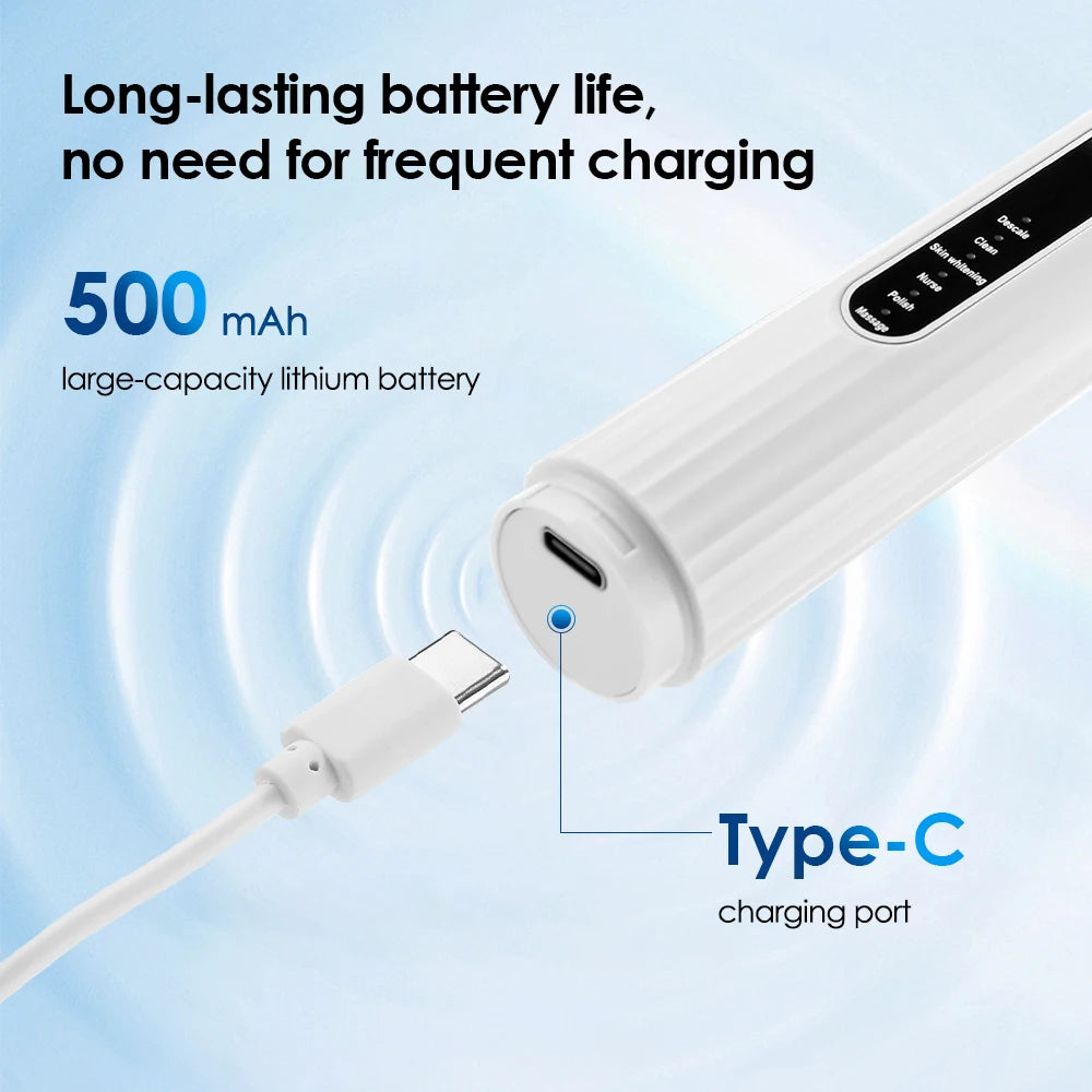 Dentist-Level Clean at Home — Electric Teeth Cleaner & Tartar Remover | 6-Gear Modes, 31,000 Vibrations/Min, IPX6 Waterproof, Type-C Charging