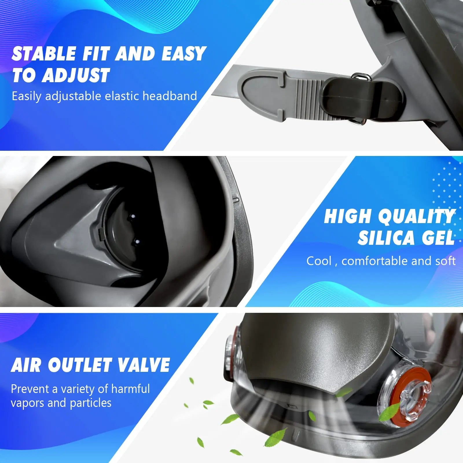 27-in-1 Industrial Full Face Gas Mask Respirator Kit