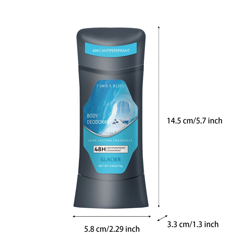 Men’s 72-Hour Odor Control Deodorant Stick 74g – Glacier Scent Antiperspirant Body Care