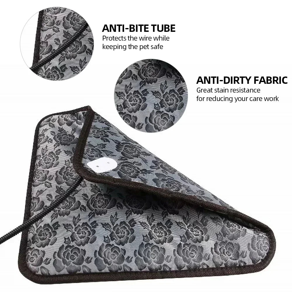 Winter Pet Heating Blanket – Waterproof Wearable Heated Cat & Dog Mattress, Indoor Warming Pad