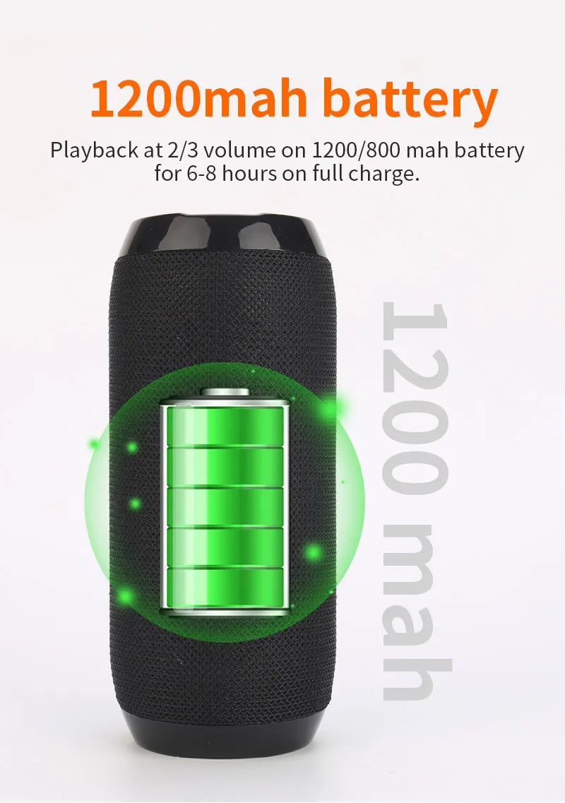 Wireless Portable Bluetooth Speaker — 360° Sound, Waterproof & Long Battery Life