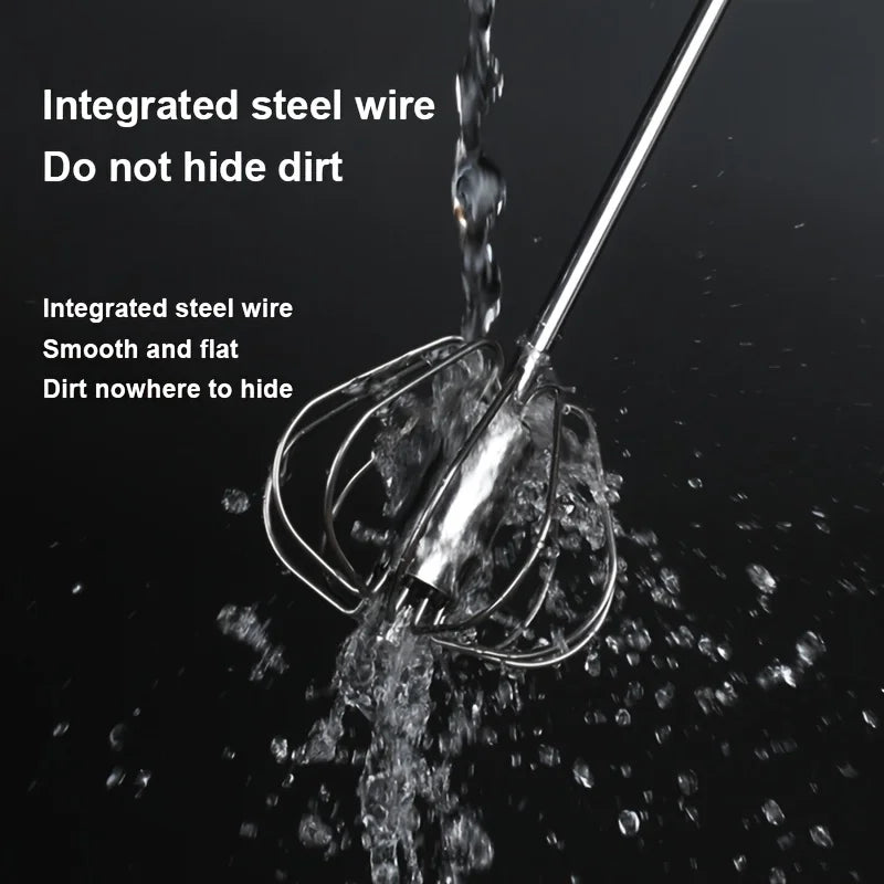 Whisk Faster. Bake Better. — Stainless Steel Semi-Automatic Egg Beater | S/M/L Sizes, Hand Push Mixer, Milk Frother, Kitchen Baking Tool