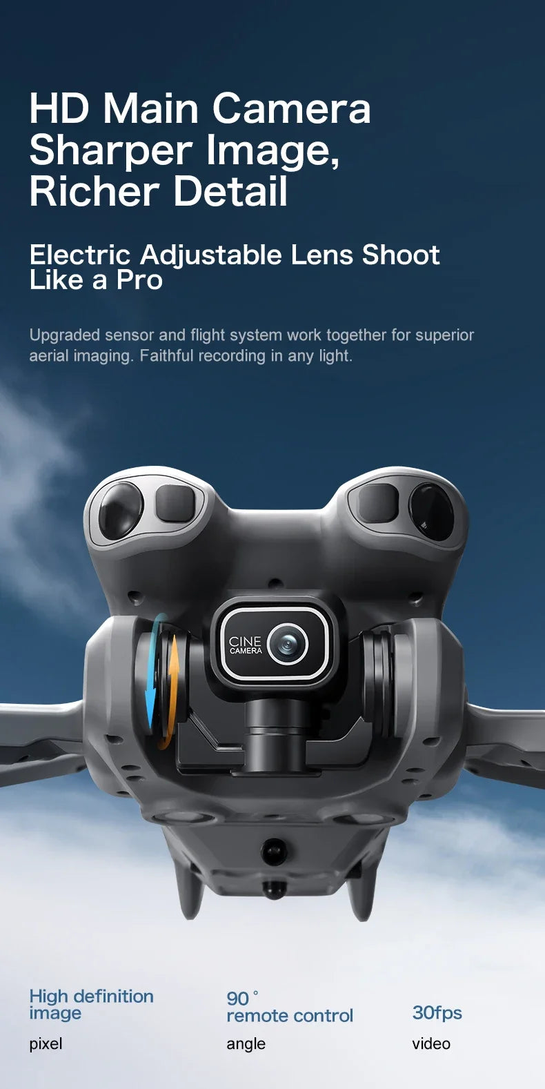 GT50 Camera Drone with Screen Remote & FPV