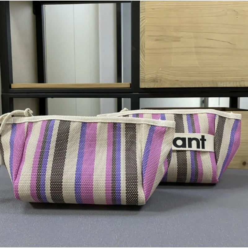 Canvas Zipper Makeup Storage Bag – Small Handheld Cloth Bag for Women 2026