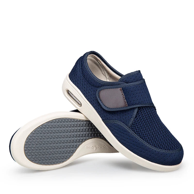 Men's Adjustable Orthopedic Diabetic Shoes – Wide Fit for Elderly Swollen Feet, Hallux Valgus, Bunion & Foot Pain Relief
