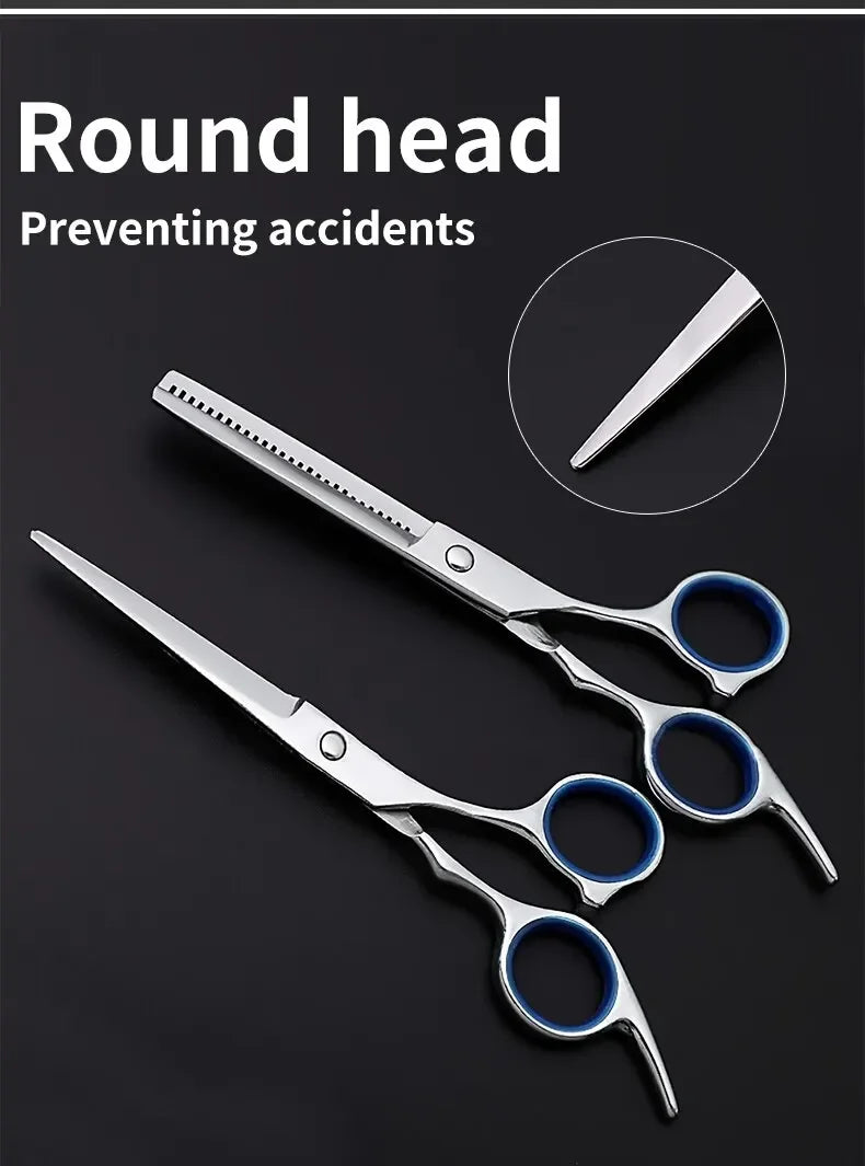Professional Hairdressing Scissors – Stainless Steel Cutting & Thinning Shears for Home & Salon