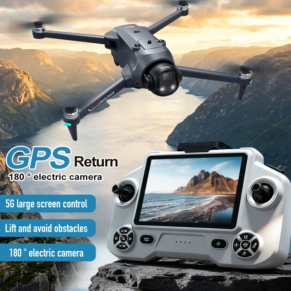 GPS Foldable Drone with Screen Remote & 720p Camera