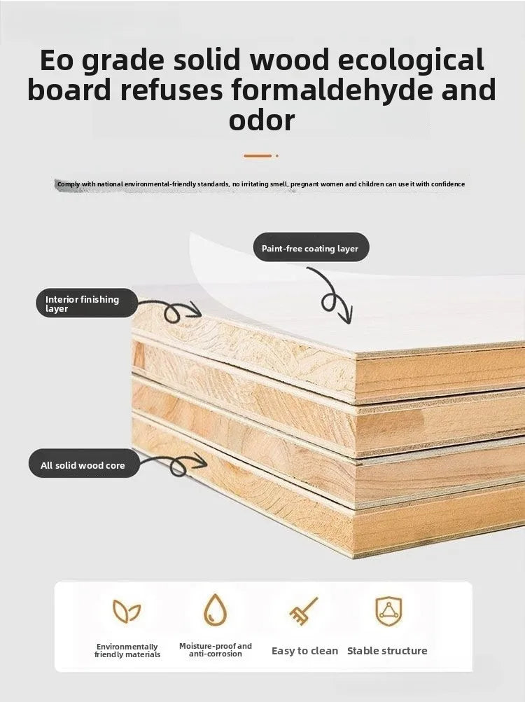 Solid Wood Core Gaming & Home Office Desk — E0 Eco-Friendly, Dual Cable Management, Multiple Sizes & Styles