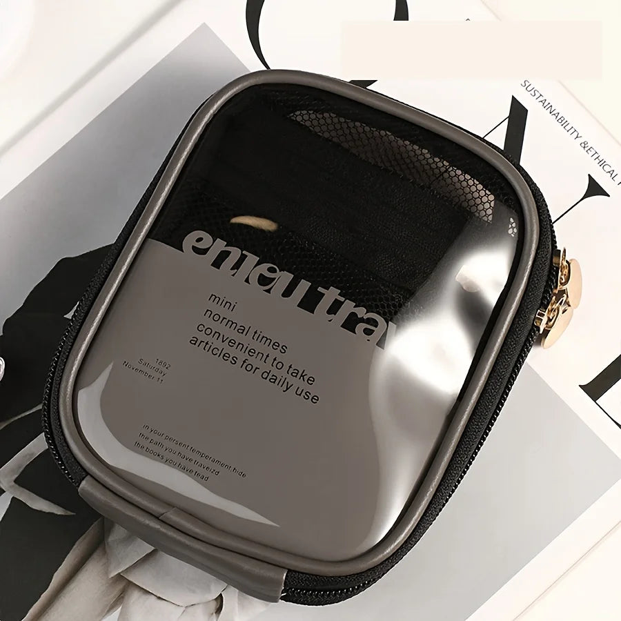 Mini Transparent Waterproof Cosmetic Clutch Bag