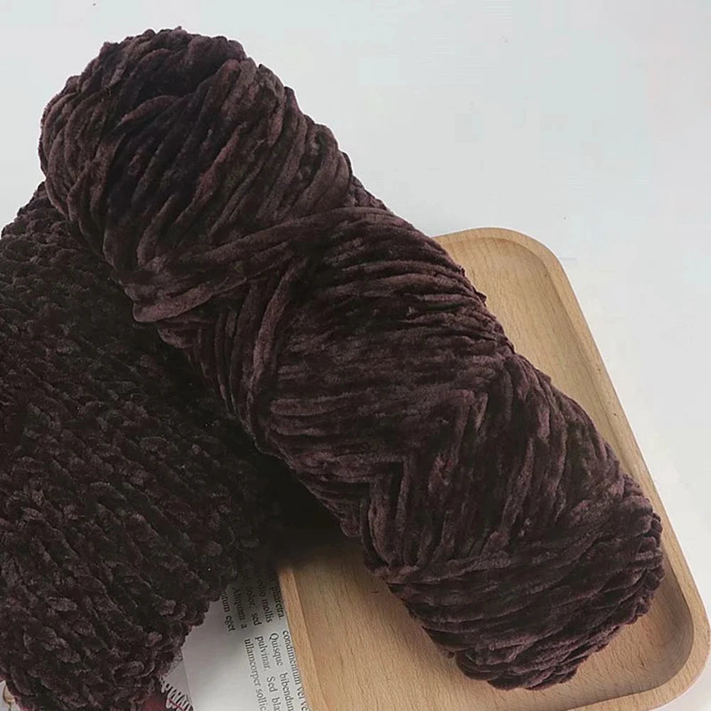 Chenille Soft Velvet Yarn – 95g Blended Knitting Wool for Crochet Scarves, Baby Blankets & Hats