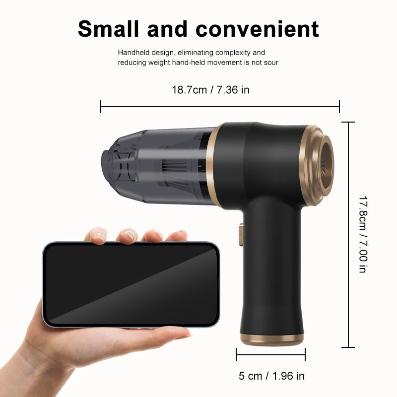 Wireless Portable Handheld Vacuum Cleaner — 7W Cordless Mini Vac for Car, Carpet, Sofa & Keyboard
