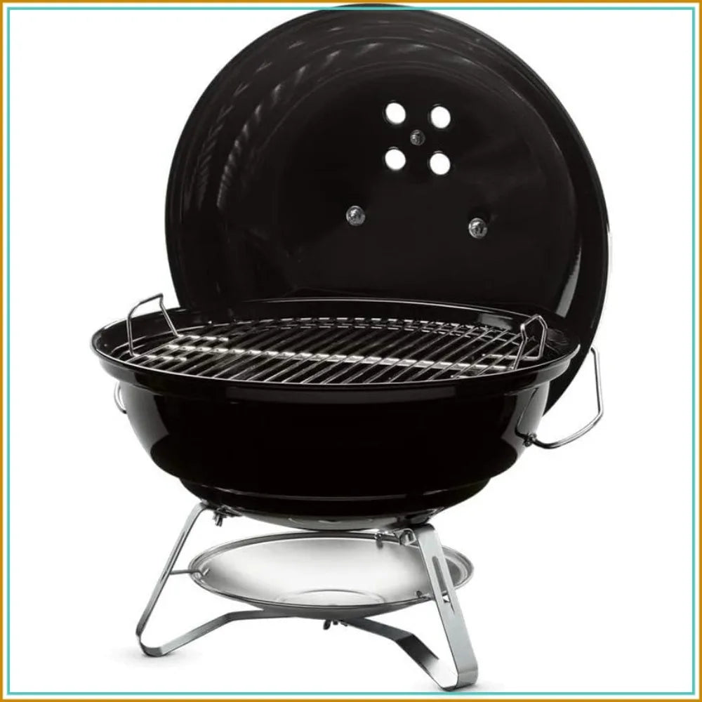 18-Inch Portable Kettle BBQ Grill | Tuck-N-Carry Lid Lock, Removable Ash Catcher, Lightweight, Camping, Tailgating & Outdoor Cooking