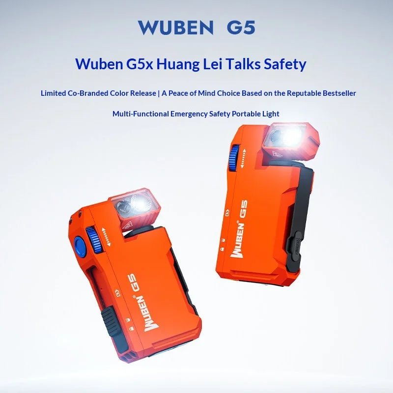 Wuben G5 Rechargeable EDC Pocket Flashlight – 400 Lumens, Dual Light Sources & RGB Light